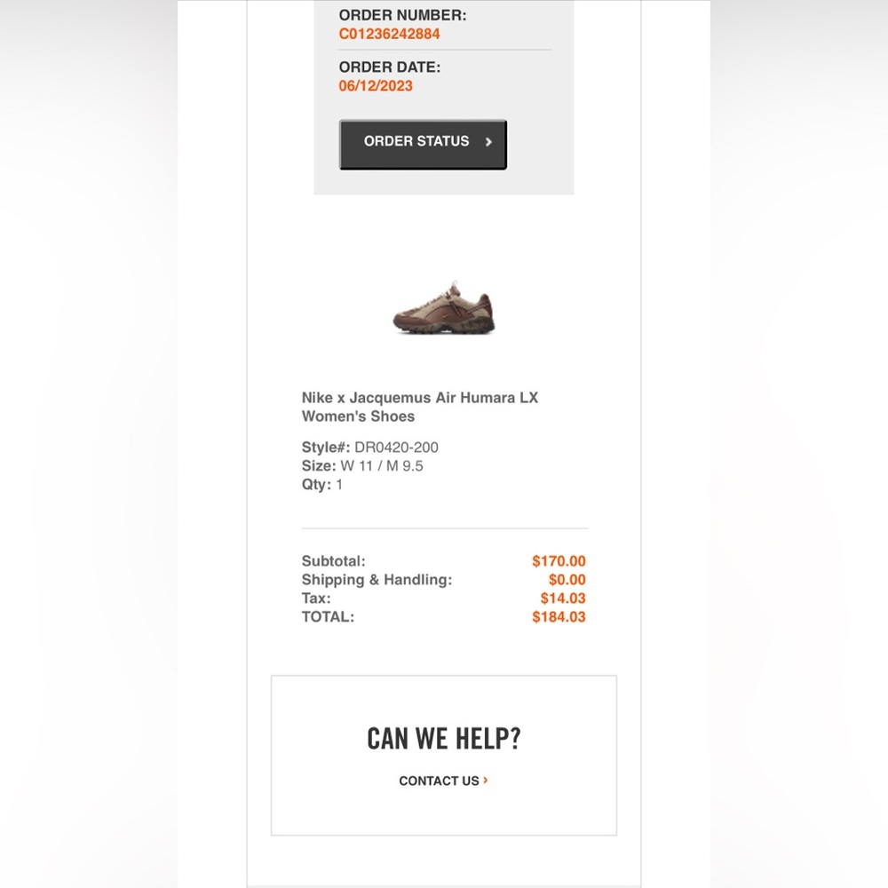 Jacquemus x Nike Humera LX Brown 9.5 - Picture 8 of 8